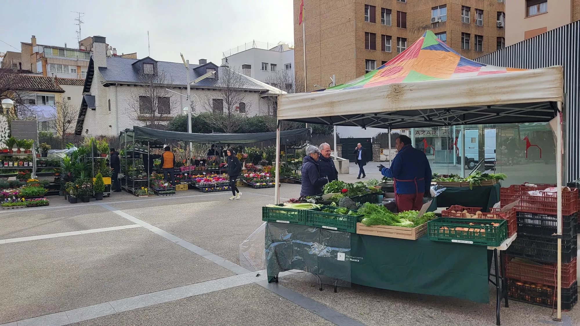 Mercado Agroecológico en la Plaza de San Antonio de Huesca