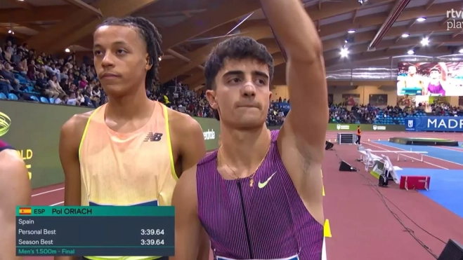 Pol Oriach en la presentación de la prueba. Pol Oriach en la presentación de la prueba.