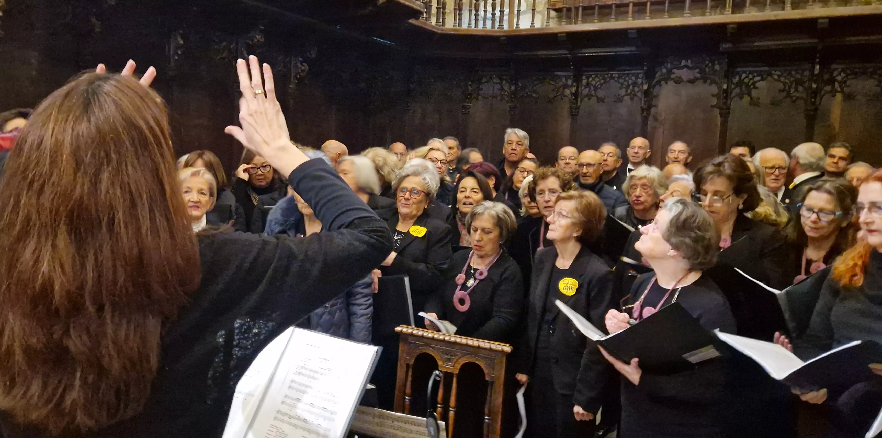 Encuentro de Coros de Huesca, Zaragoza y Las Palmas en San Pedro el Viejo. Foto Myriam Martínez