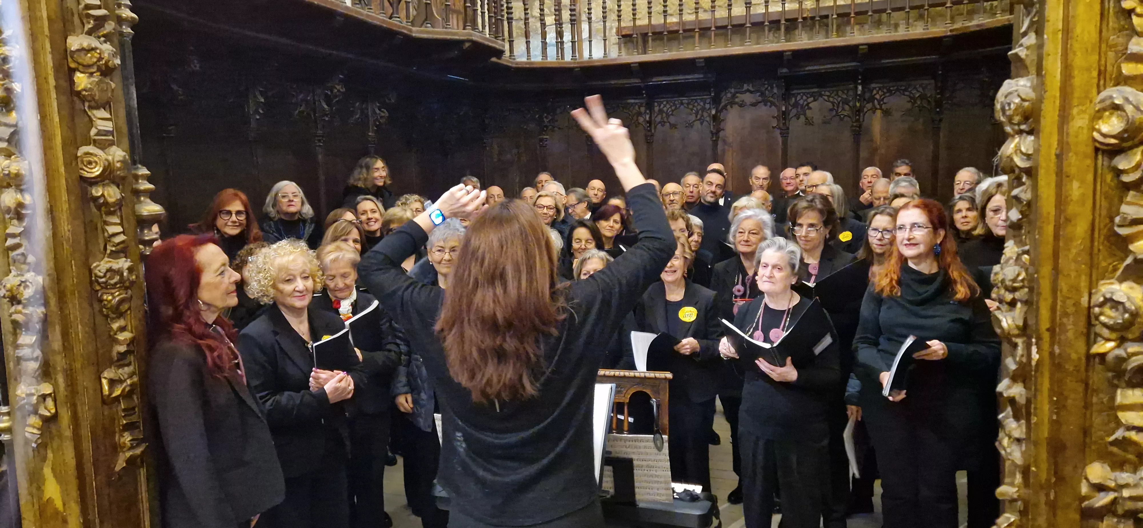 Encuentro de Coros de Huesca, Zaragoza y Las Palmas en San Pedro el Viejo. Foto Myriam Martínez