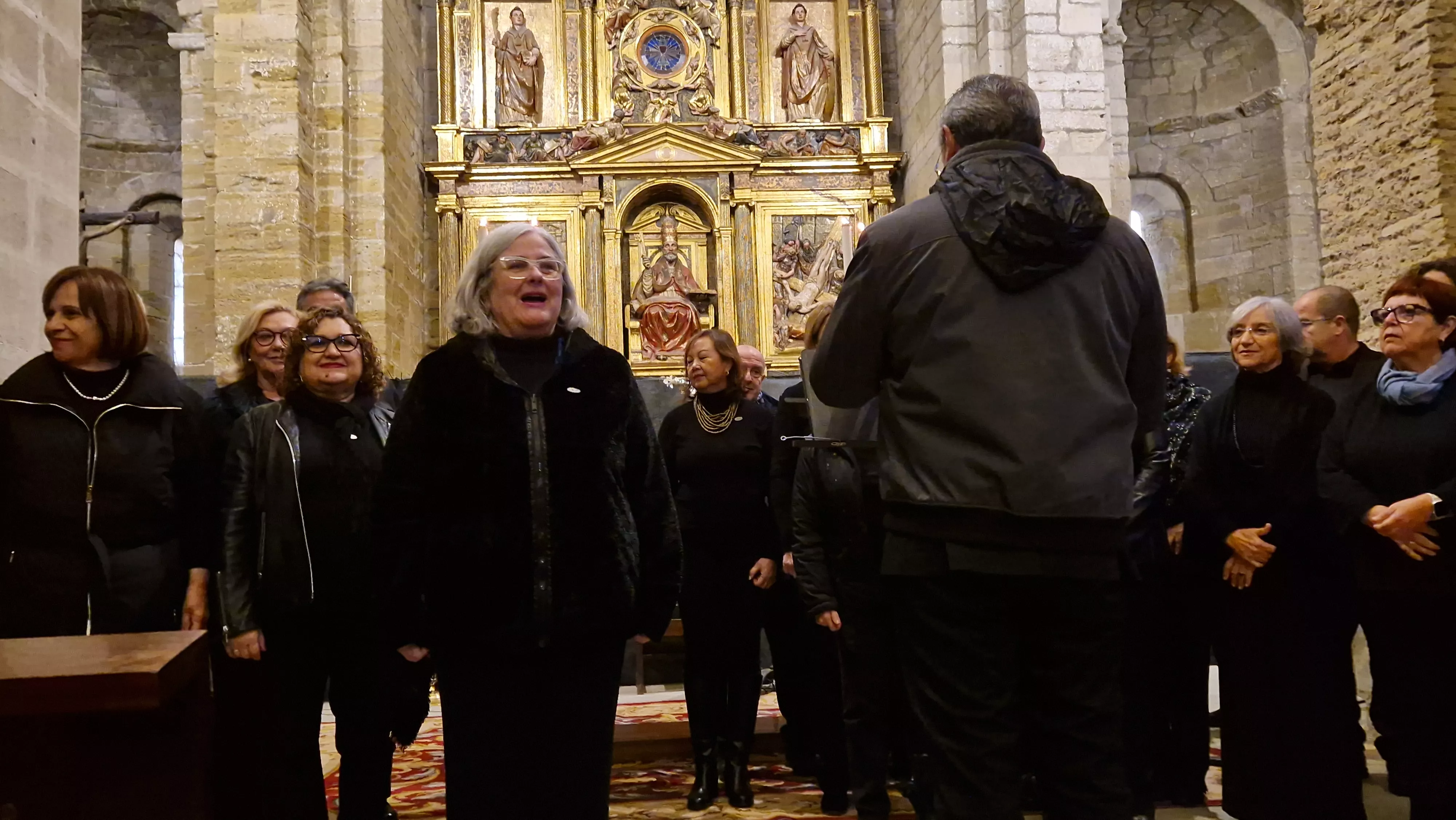Encuentro de Coros de Huesca, Zaragoza y Las Palmas en San Pedro el Viejo. Foto Myriam Martínez