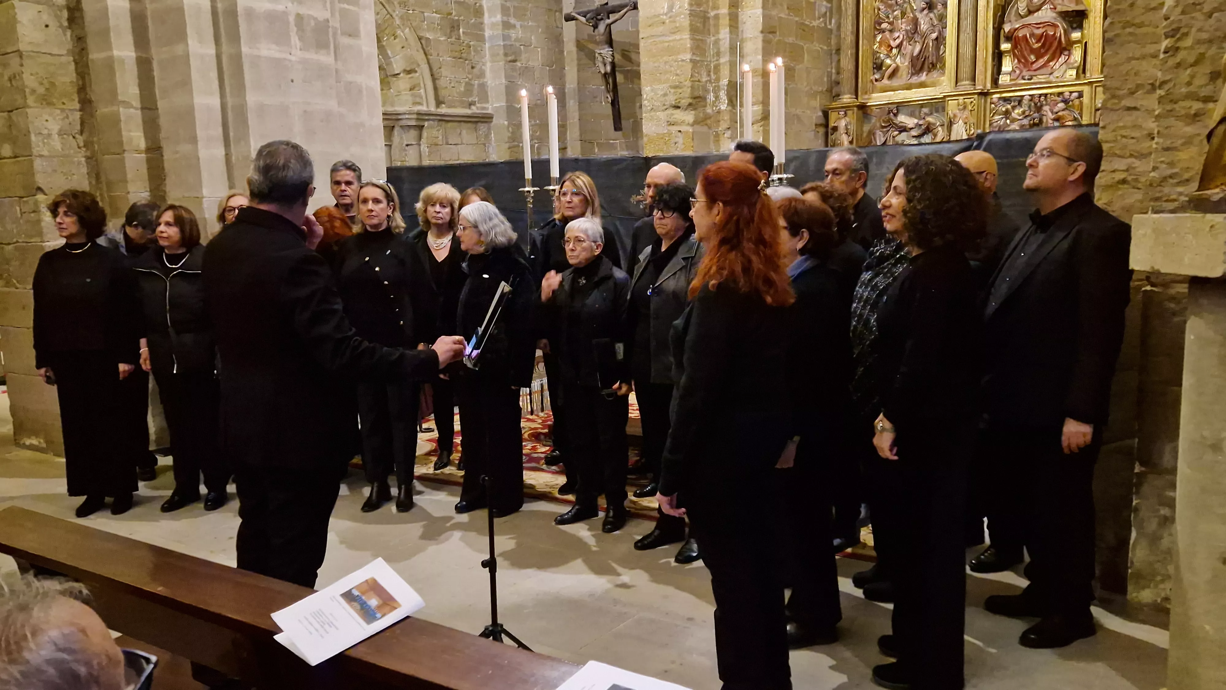 Encuentro de Coros de Huesca, Zaragoza y Las Palmas en San Pedro el Viejo. Foto Myriam Martínez