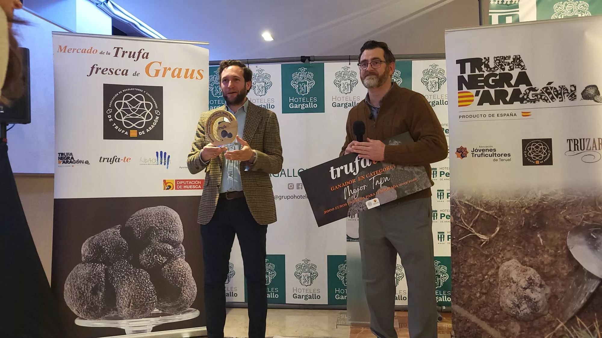 Entrega de los premios a las mejores tapas provinciales de Trúfate en Huesca