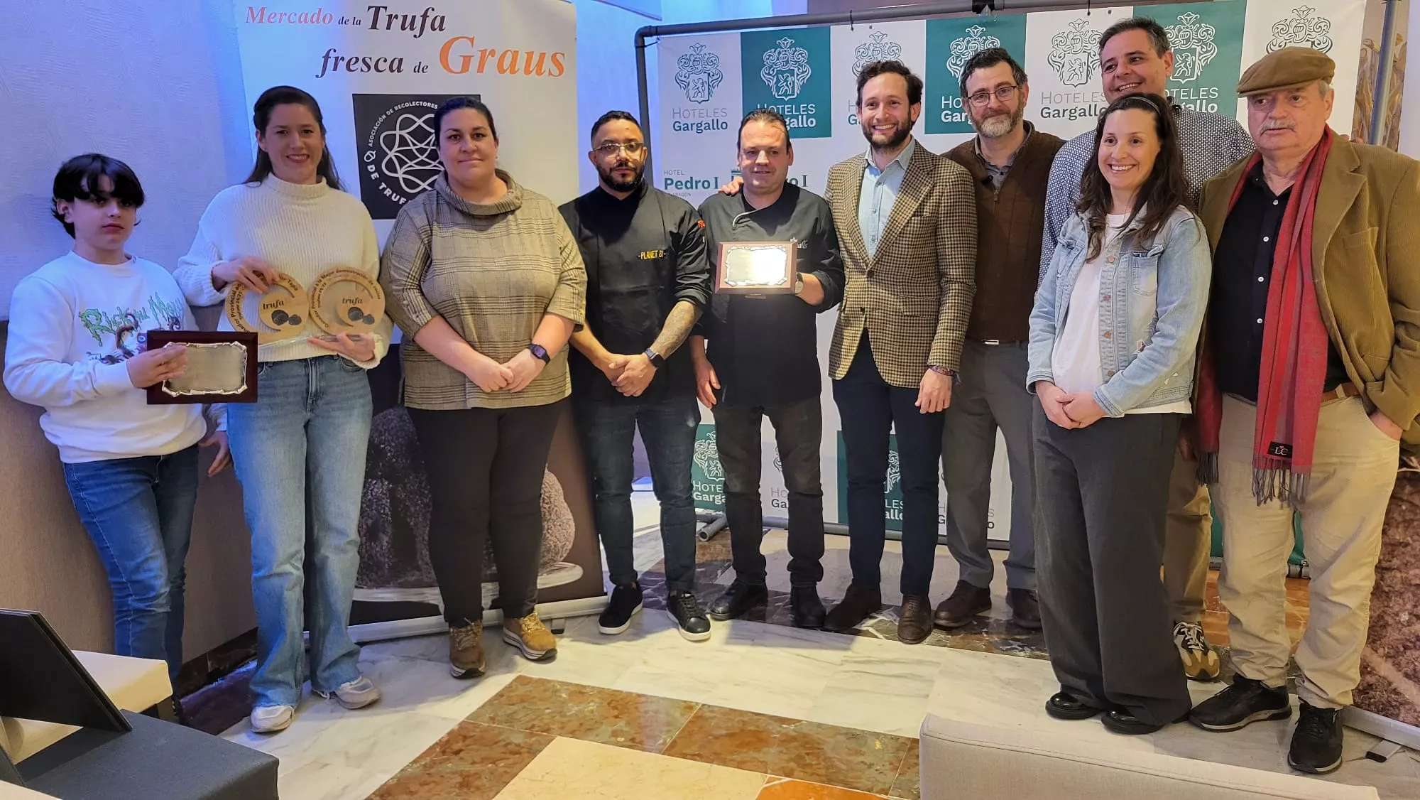Entrega de los premios a las mejores tapas provinciales de Trúfate en Huesca