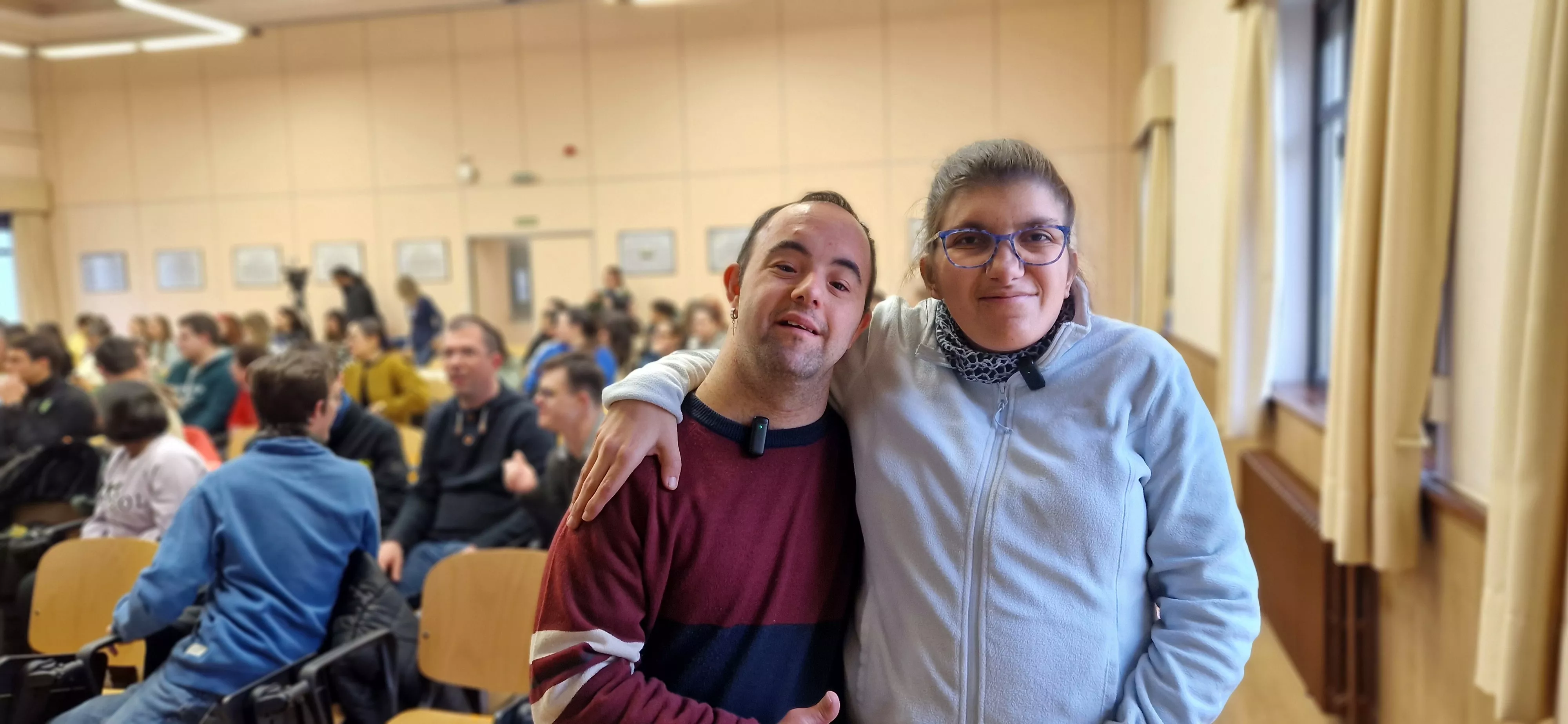 Noel y Ana. "Campus para la Inclusión" de Down Huesca y la Facultad de Ciencias Humanas y de la Educación. Foto Myriam Martínez