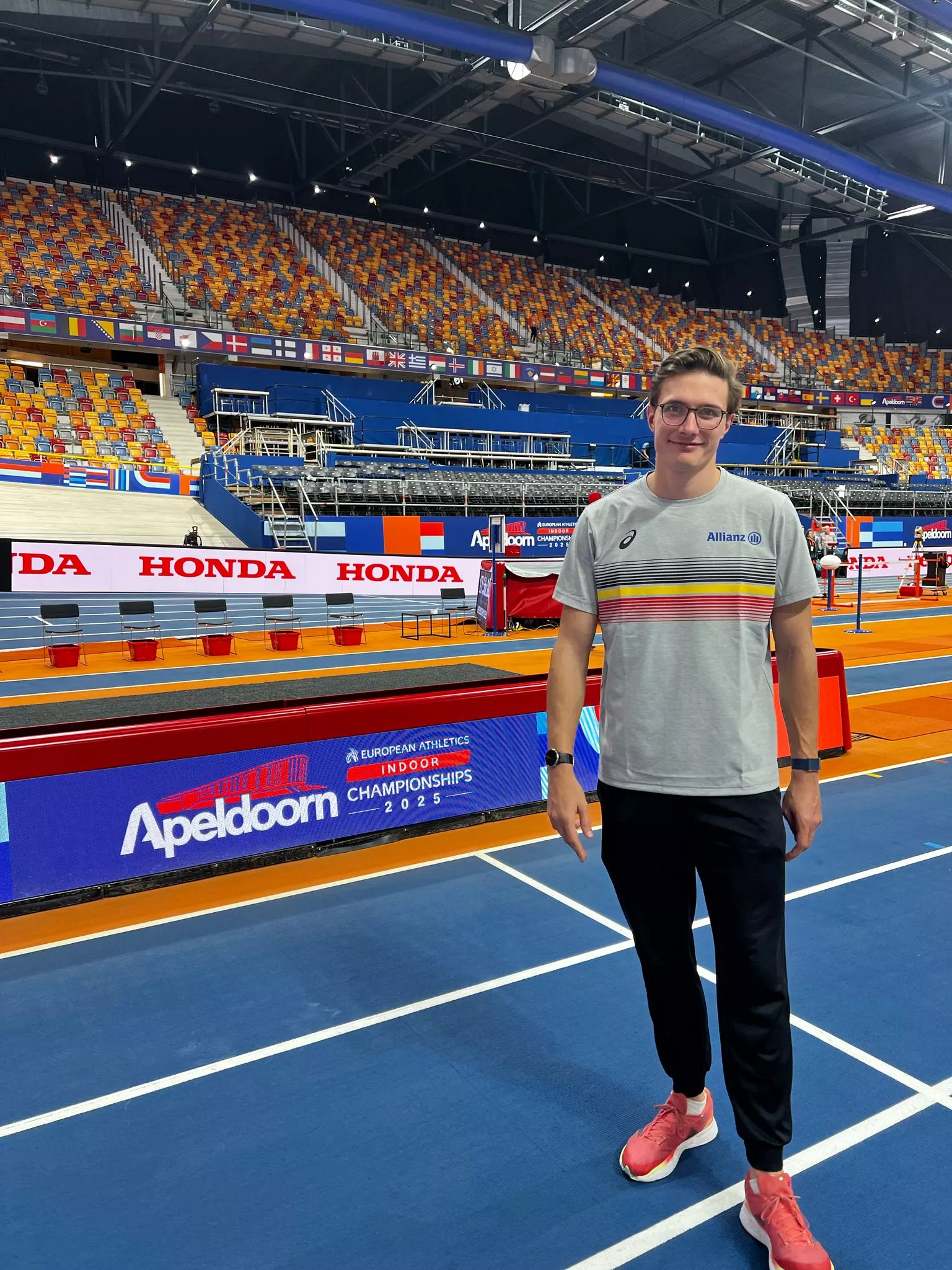 Christian Iguacel, en la pista de Apeldoorn, escenario del campeonato de Europa.