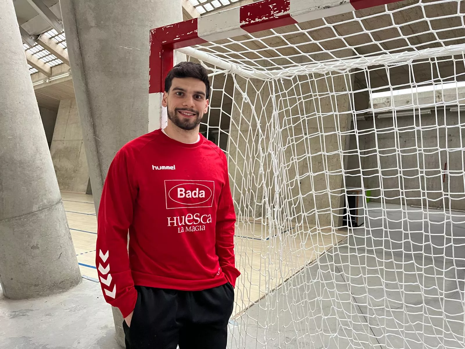 Miguel Malo, jugador de Bada Huesca. Foto: Adrián Mora