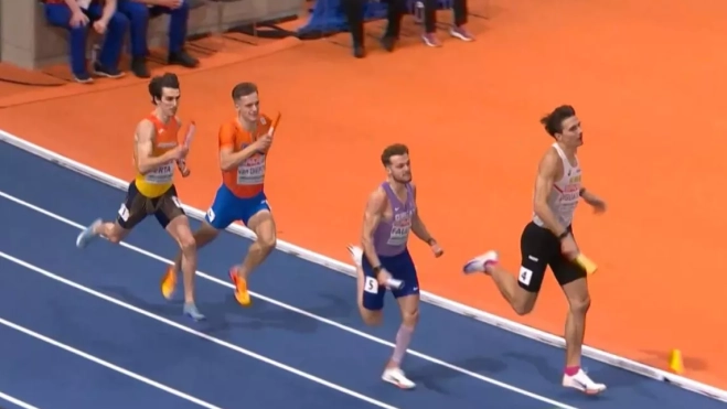 Iguacel, en cabeza de carrera en la tercera posta. Iguacel, en cabeza de carrera en la tercera posta.