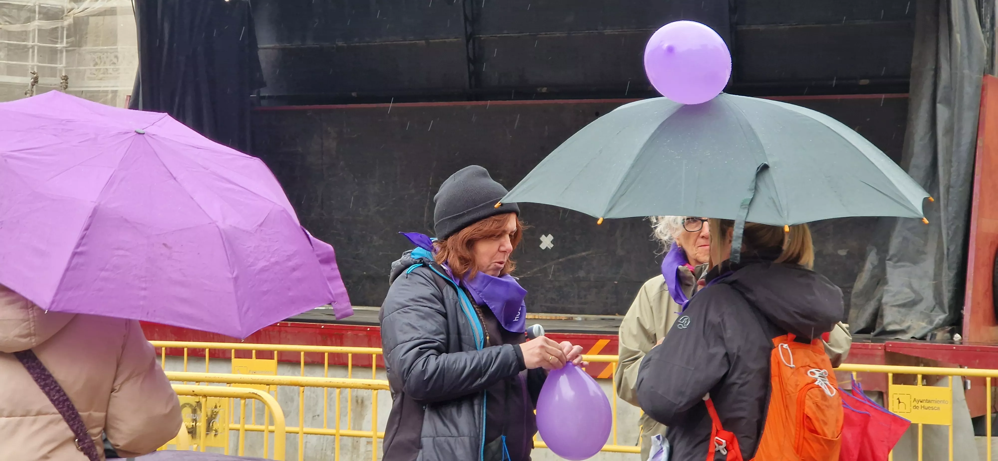 Andada feminista en Huesca con motivo del 8M Día Internacional de la Mujer. Foto Myriam Martínez
