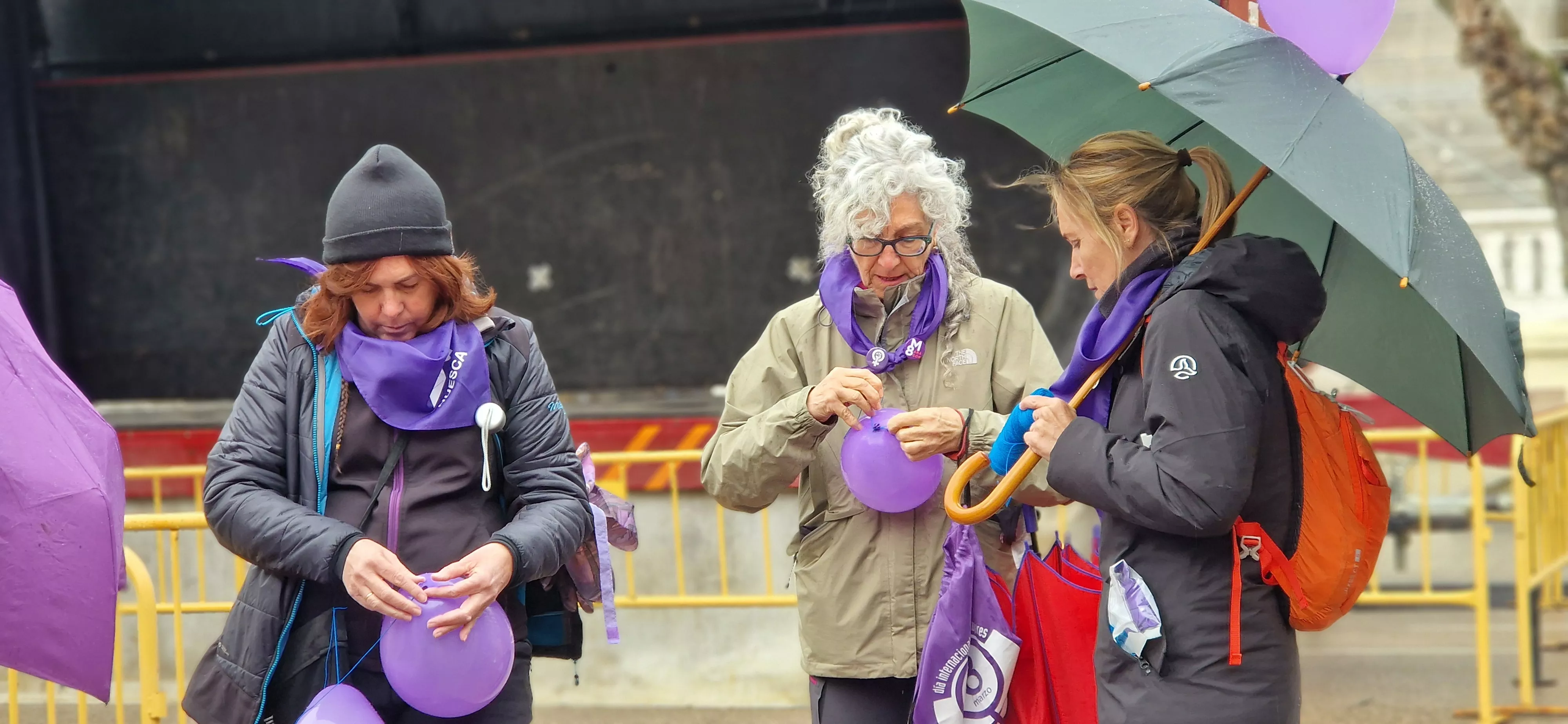 Andada feminista en Huesca con motivo del 8M Día Internacional de la Mujer. Foto Myriam Martínez