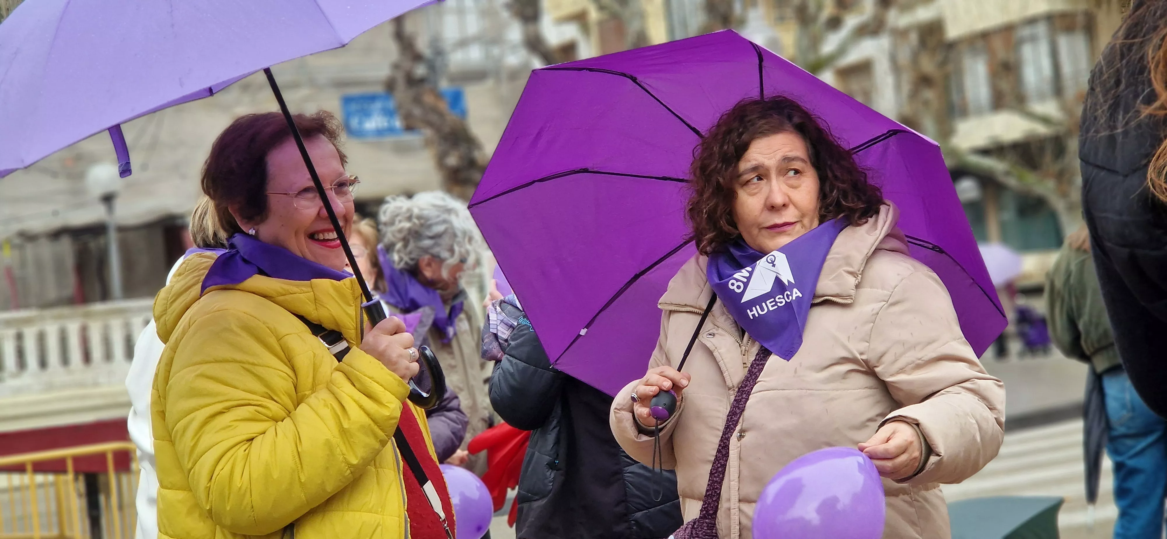 Andada feminista en Huesca con motivo del 8M Día Internacional de la Mujer. Foto Myriam Martínez