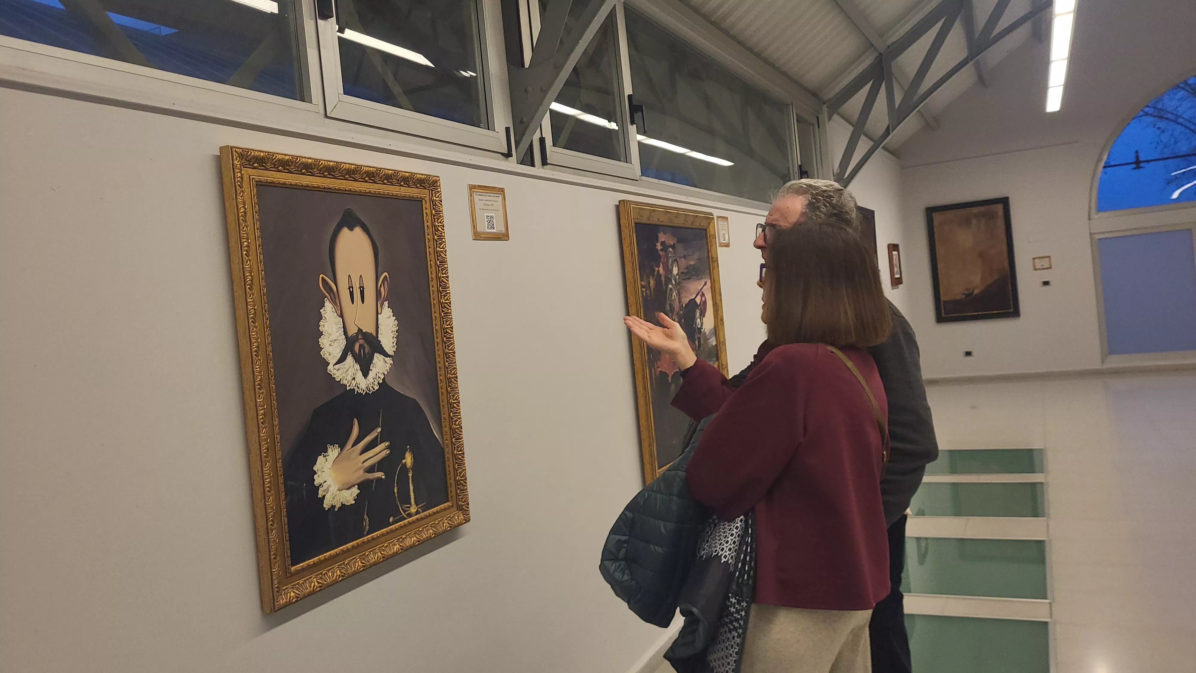 Inauguración de la exposición de Agustín Lorés '¡Menudas Artistas!' en Huesca. Foto Mercedes Manterola