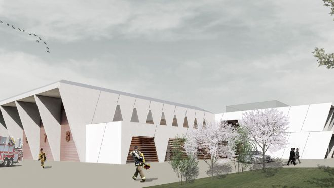 Exterior del edificio que se construirá junto a la rotonda del puente de las Miguelas