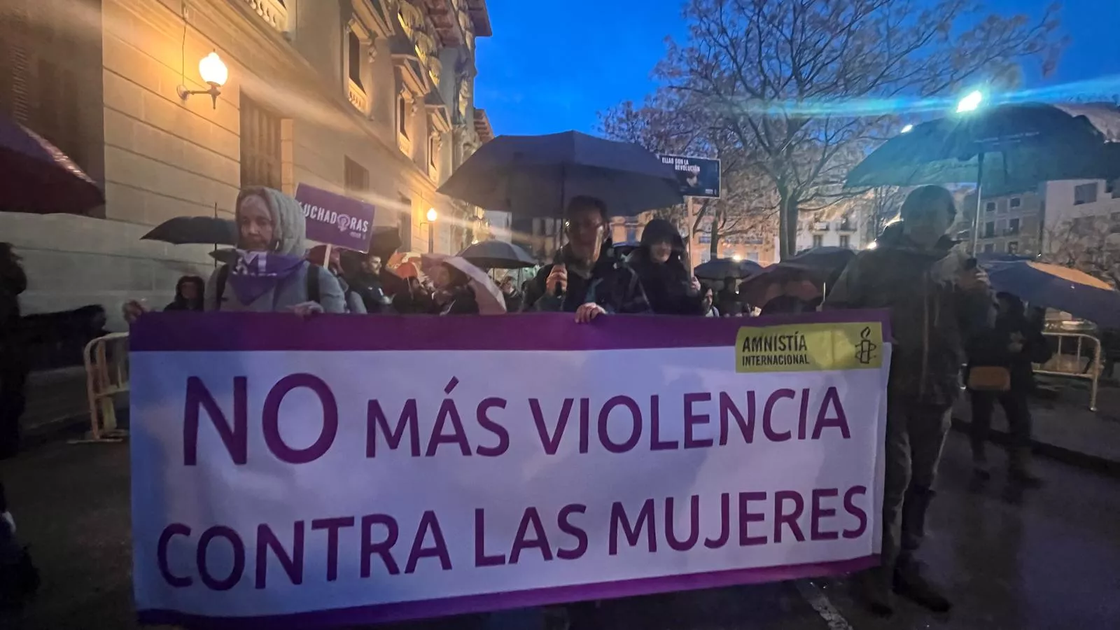 Manifestación que ha recorrido las calles de Huesca en el 8M. Foto Mercedes Manterola