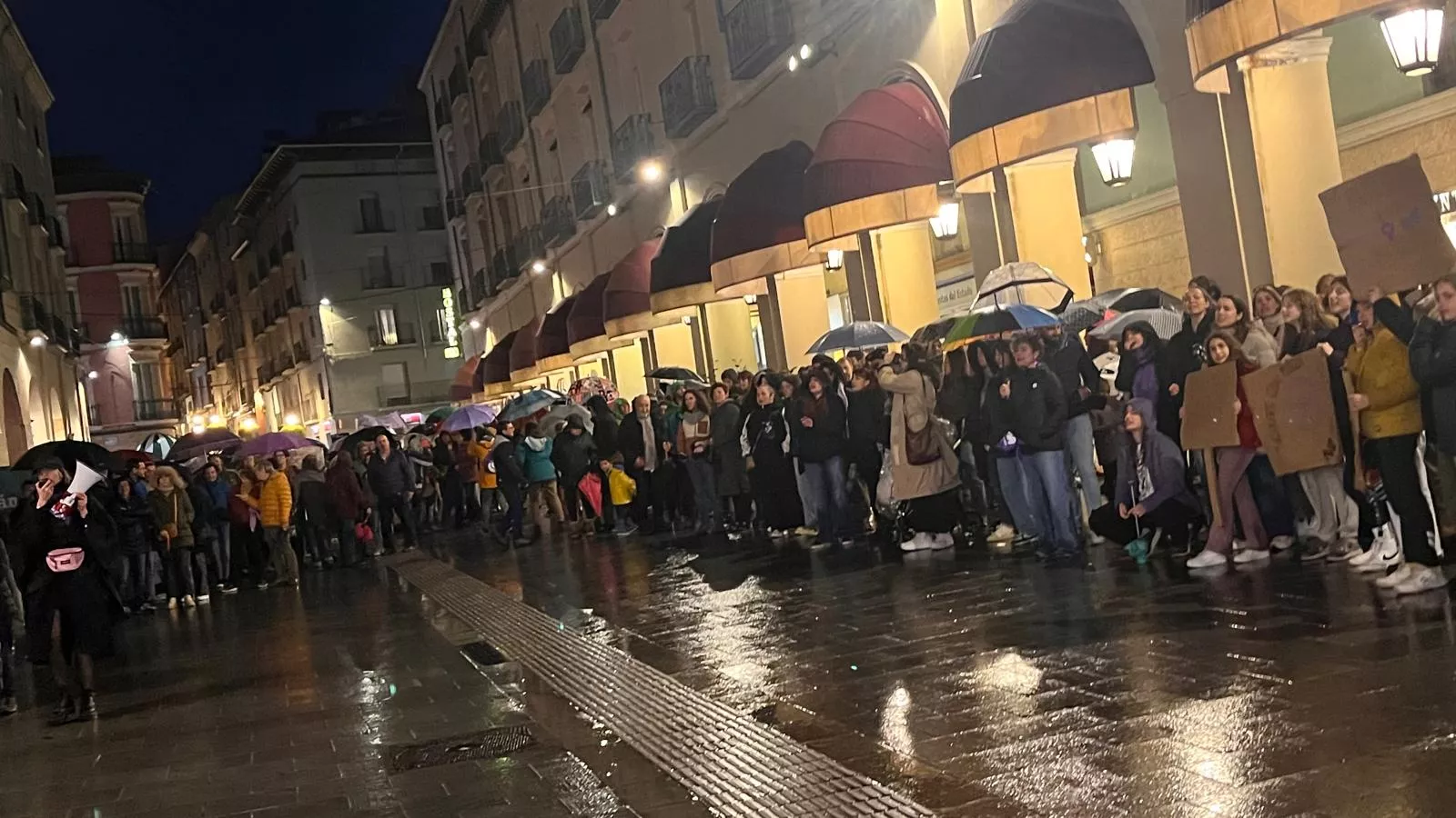Manifestación que ha recorrido las calles de Huesca en el 8M. Foto Mercedes Manterola