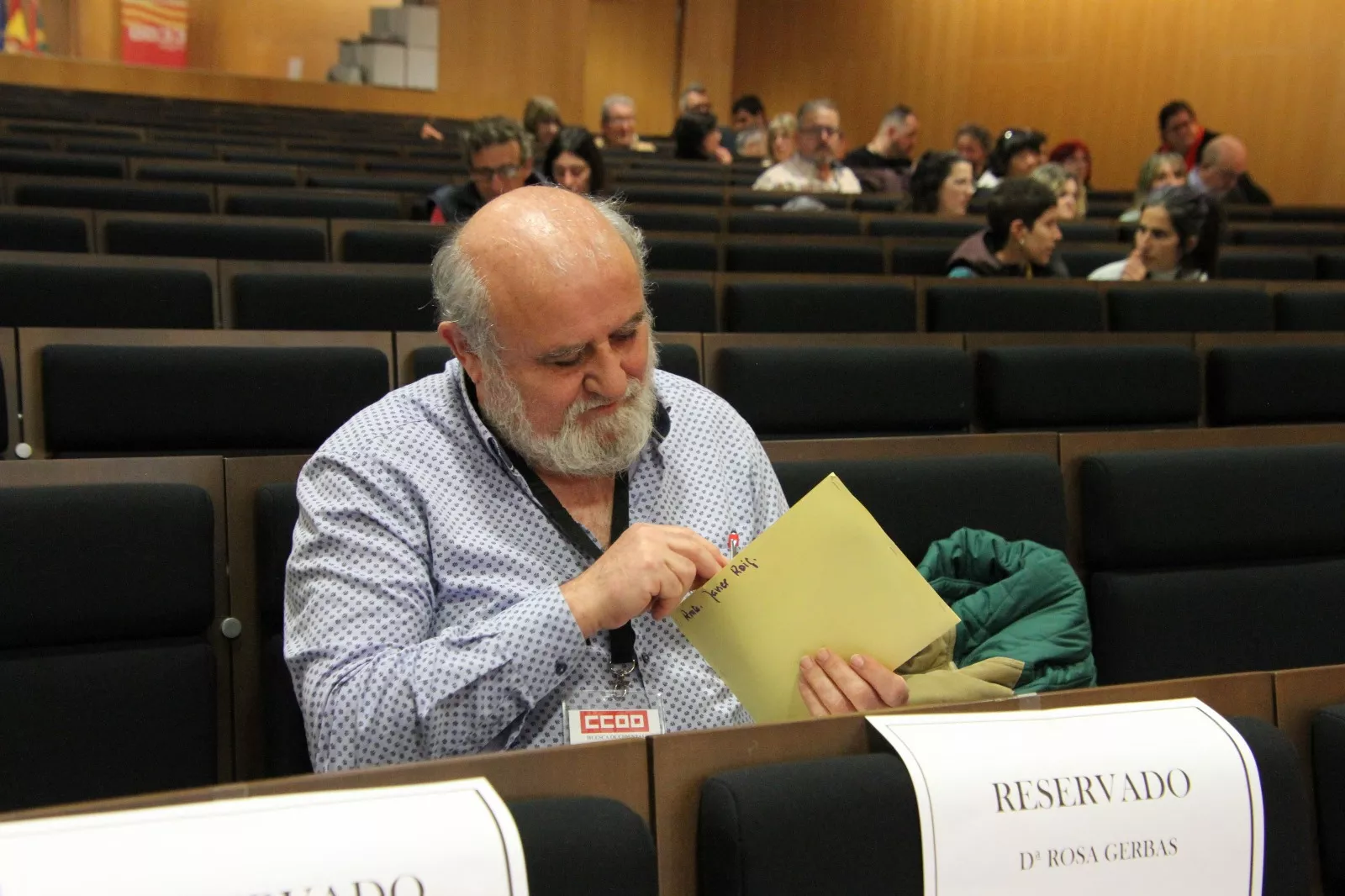 Elección de  José Vegas Grau, como nuevo secretario de la UC de CCOO de Huesca Occidental. Foto Carlos Neofato