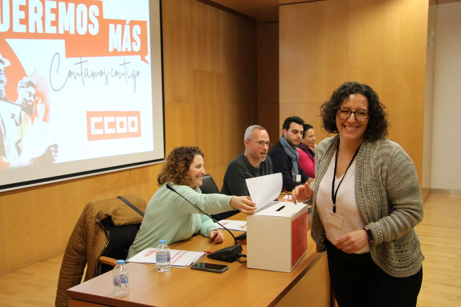 Elección de  José Vegas Grau, como nuevo secretario de la UC de CCOO de Huesca Occidental. Foto Carlos Neofato