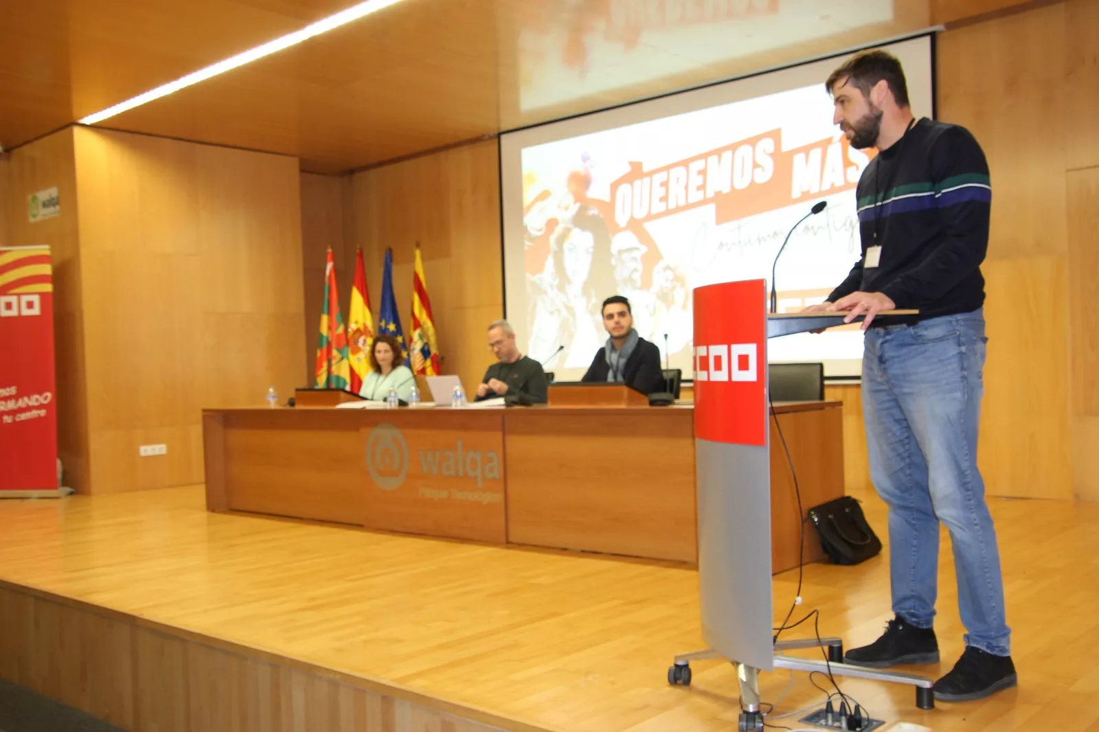 Elección de  José Vegas Grau, como nuevo secretario de la UC de CCOO de Huesca Occidental. Foto Carlos Neofato