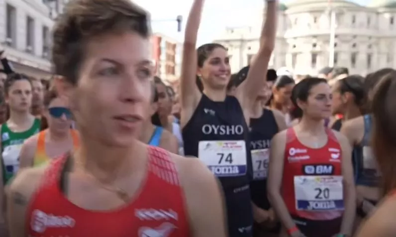 Cristina Espejo (20), en la línea de salida.