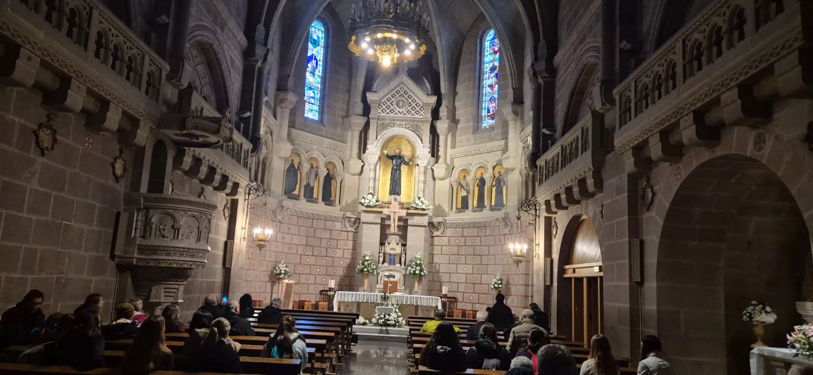  Javieres en el destino de la peregrinación al Castillo de Javier. Foto Juanlu Herrero