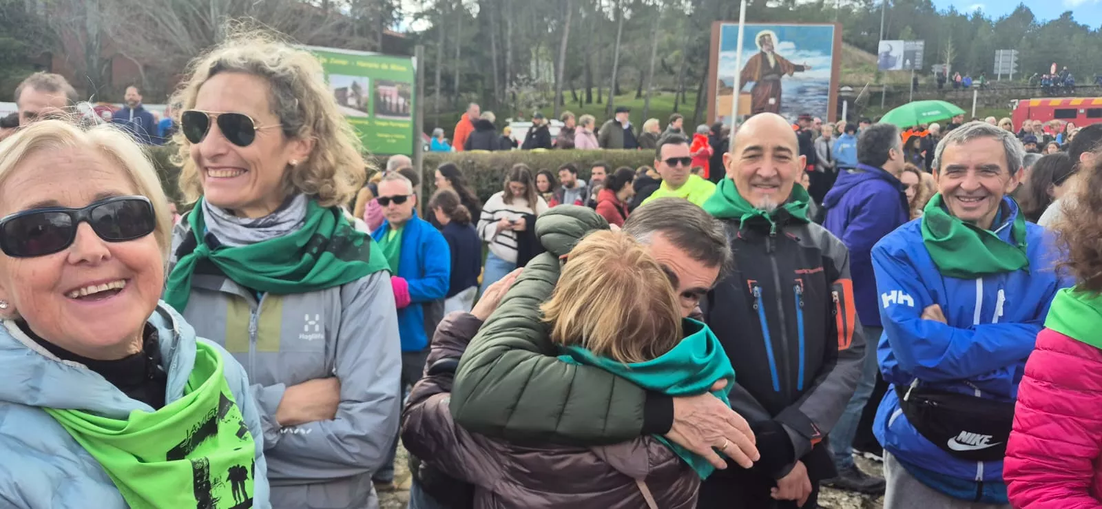  Javieres en el destino de la peregrinación al Castillo de Javier. Foto Juanlu Herrero