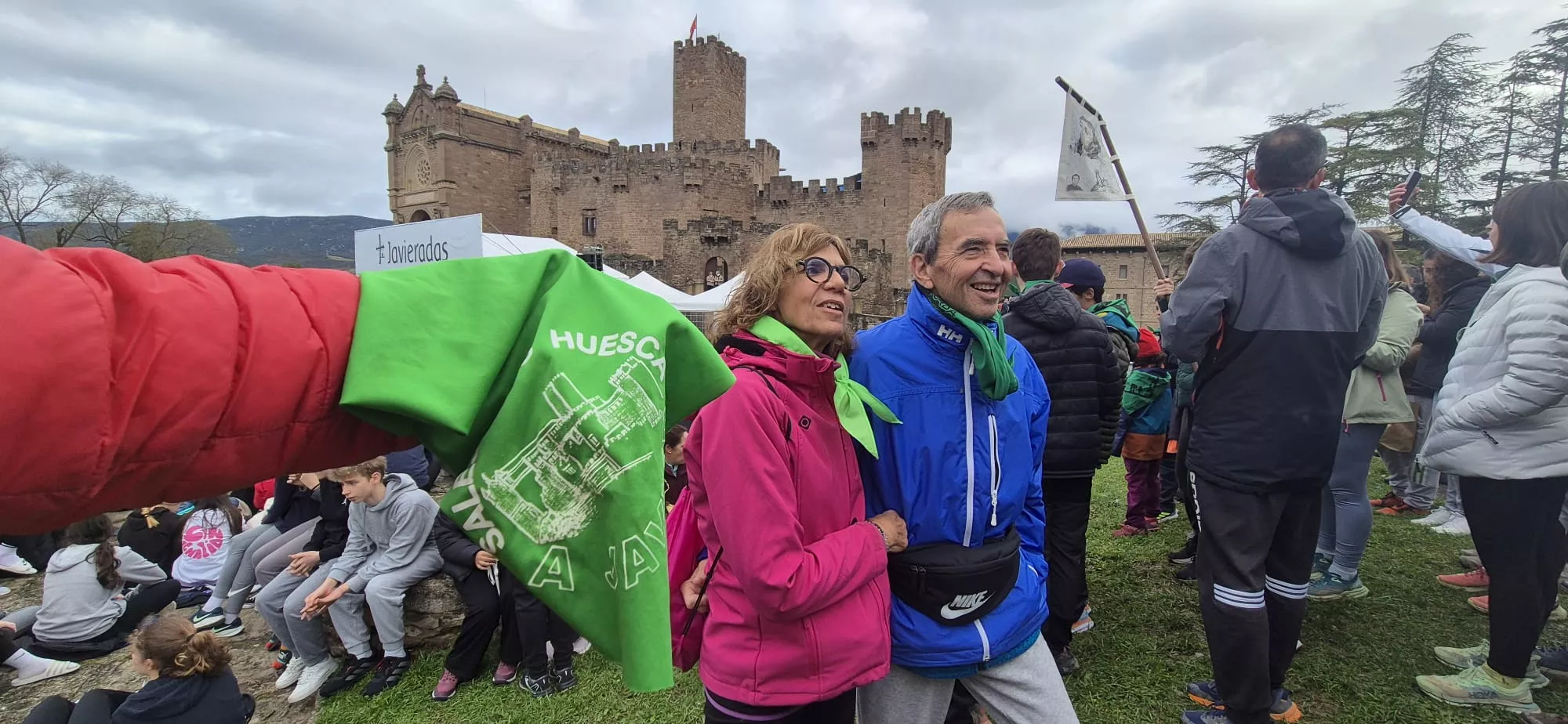  Javieres en el destino de la peregrinación al Castillo de Javier. Foto Juanlu Herrero