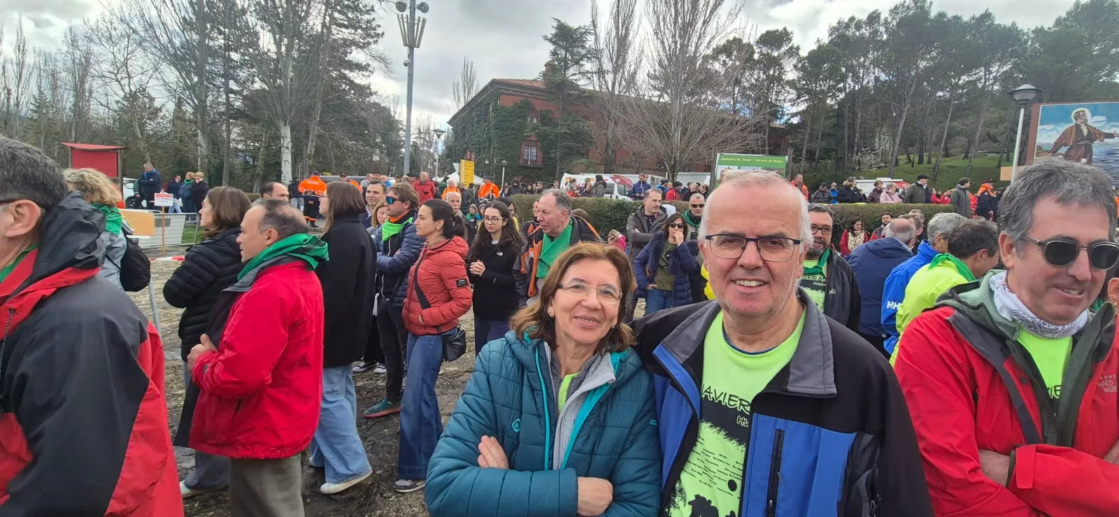  Javieres en el destino de la peregrinación al Castillo de Javier. Foto Juanlu Herrero