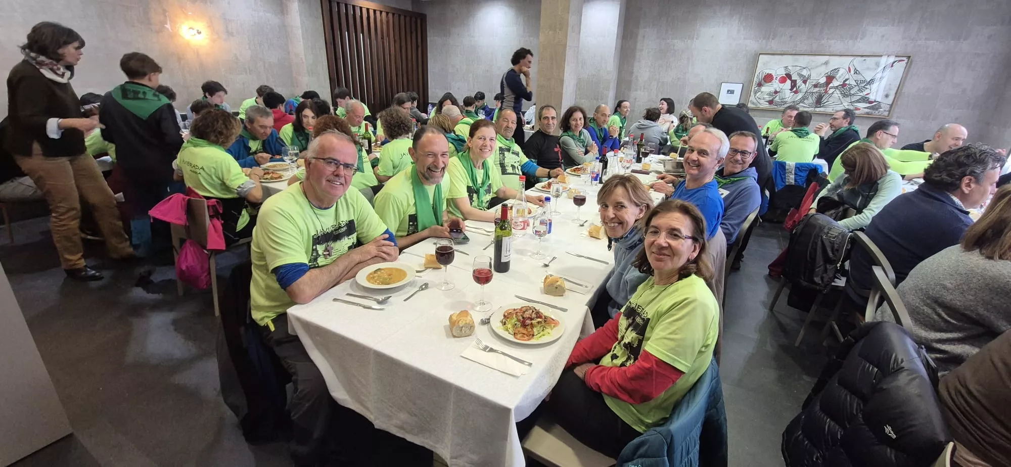  Javieres en el destino de la peregrinación al Castillo de Javier. Foto Juanlu Herrero