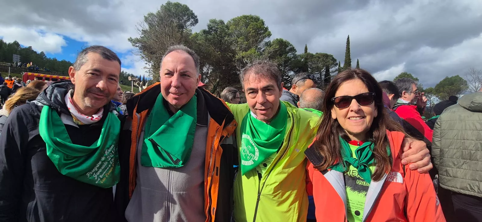  Javieres en el destino de la peregrinación al Castillo de Javier. Foto Juanlu Herrero