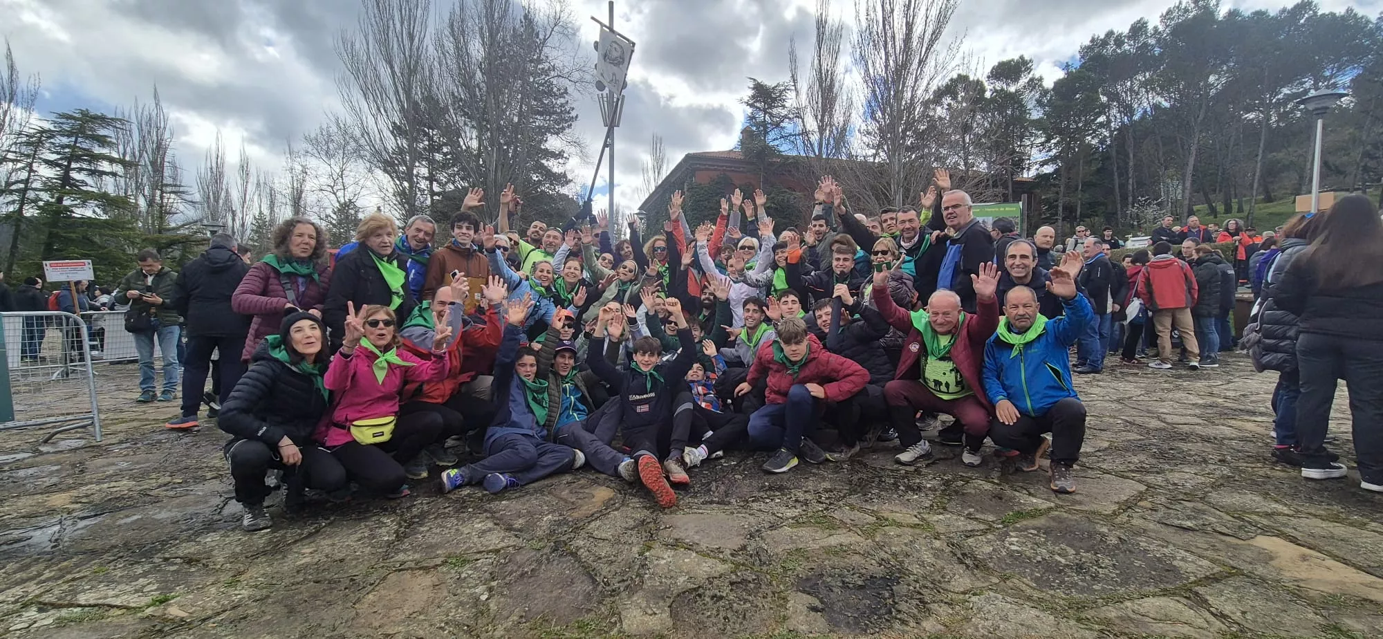  Javieres en el destino de la peregrinación al Castillo de Javier. Foto Juanlu Herrero