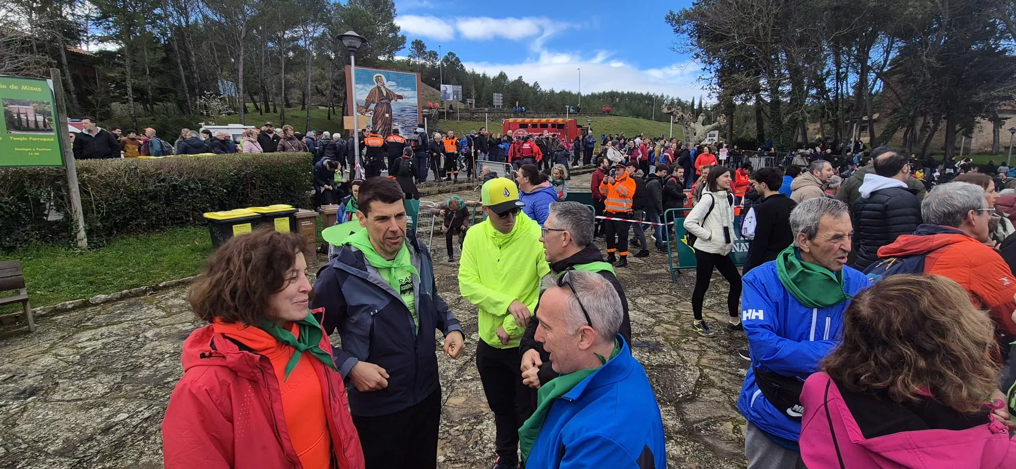  Javieres en el destino de la peregrinación al Castillo de Javier. Foto Juanlu Herrero