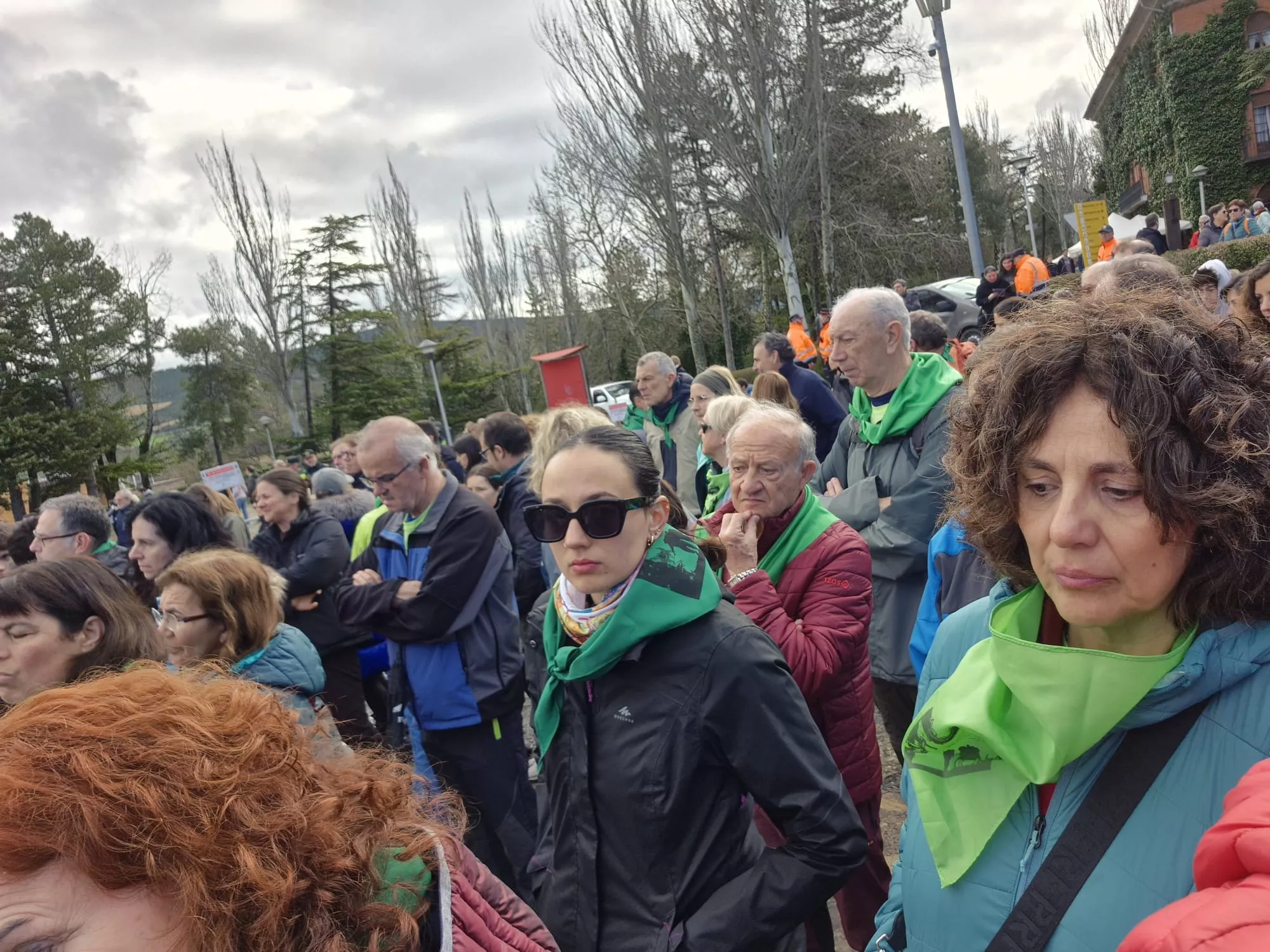  Javieres en el destino de la peregrinación al Castillo de Javier. Foto Juanlu Herrero