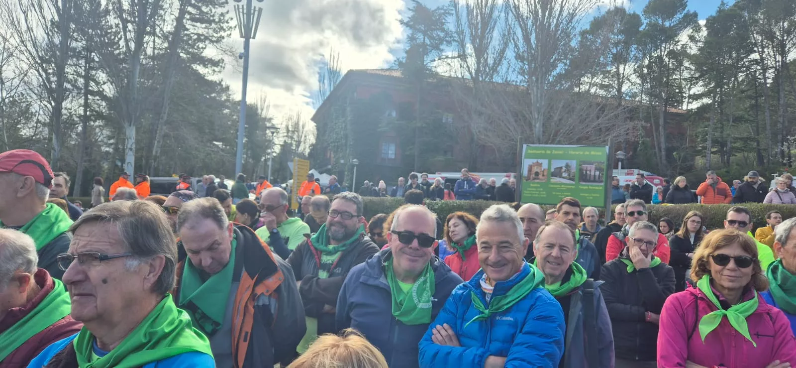  Javieres en el destino de la peregrinación al Castillo de Javier. Foto Juanlu Herrero