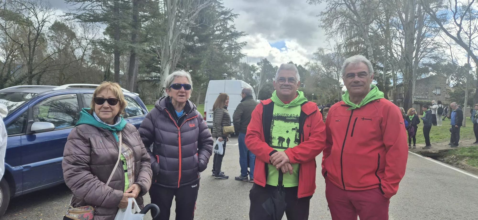  Javieres en el destino de la peregrinación al Castillo de Javier. Foto Juanlu Herrero