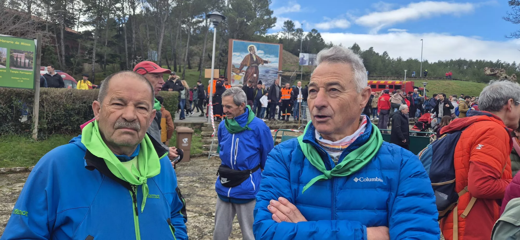  Javieres en el destino de la peregrinación al Castillo de Javier. Foto Juanlu Herrero