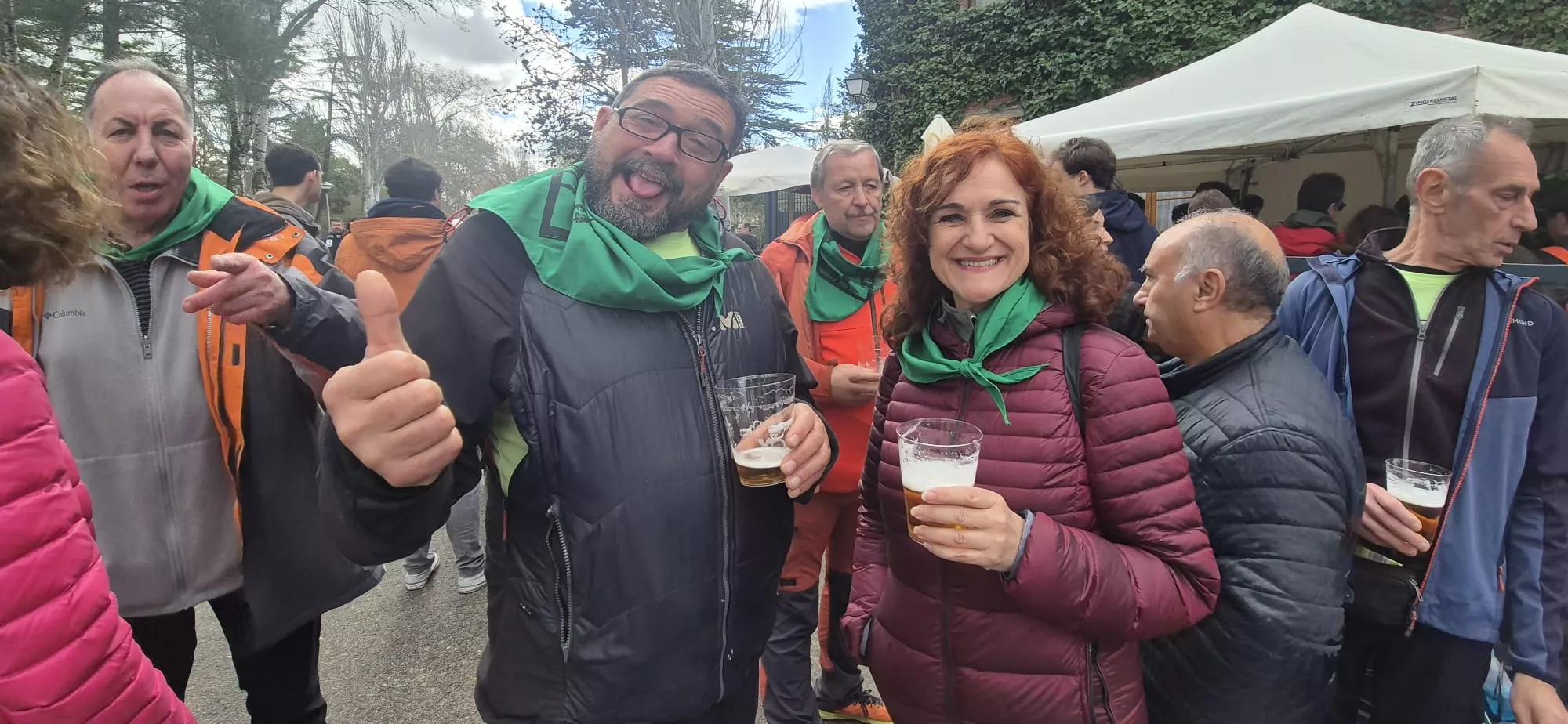  Javieres en el destino de la peregrinación al Castillo de Javier. Foto Juanlu Herrero