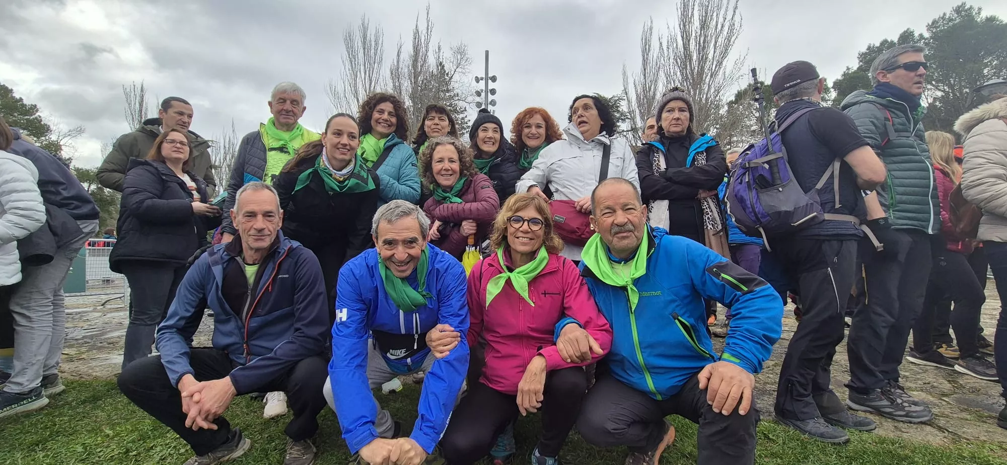  Javieres en el destino de la peregrinación al Castillo de Javier. Foto Juanlu Herrero