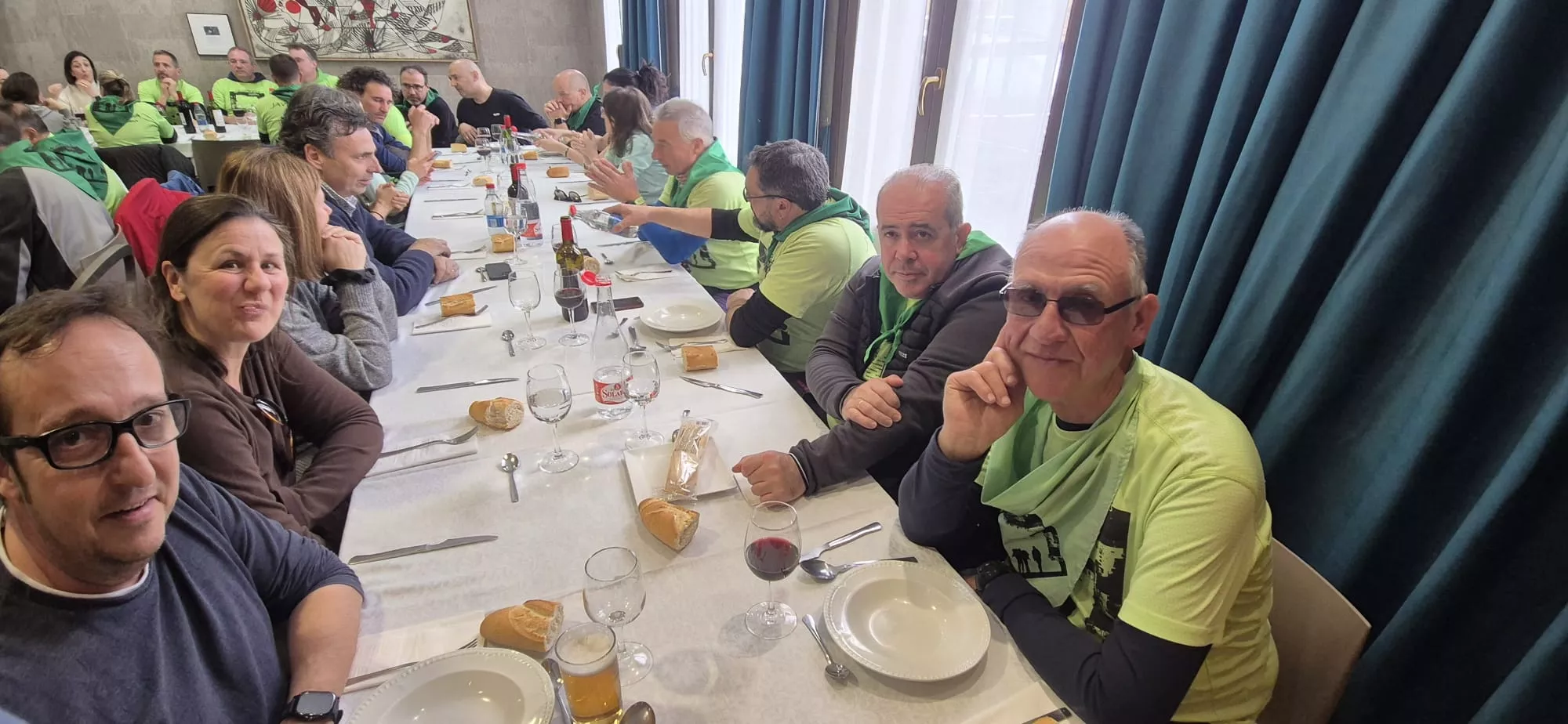  Javieres en el destino de la peregrinación al Castillo de Javier. Foto Juanlu Herrero