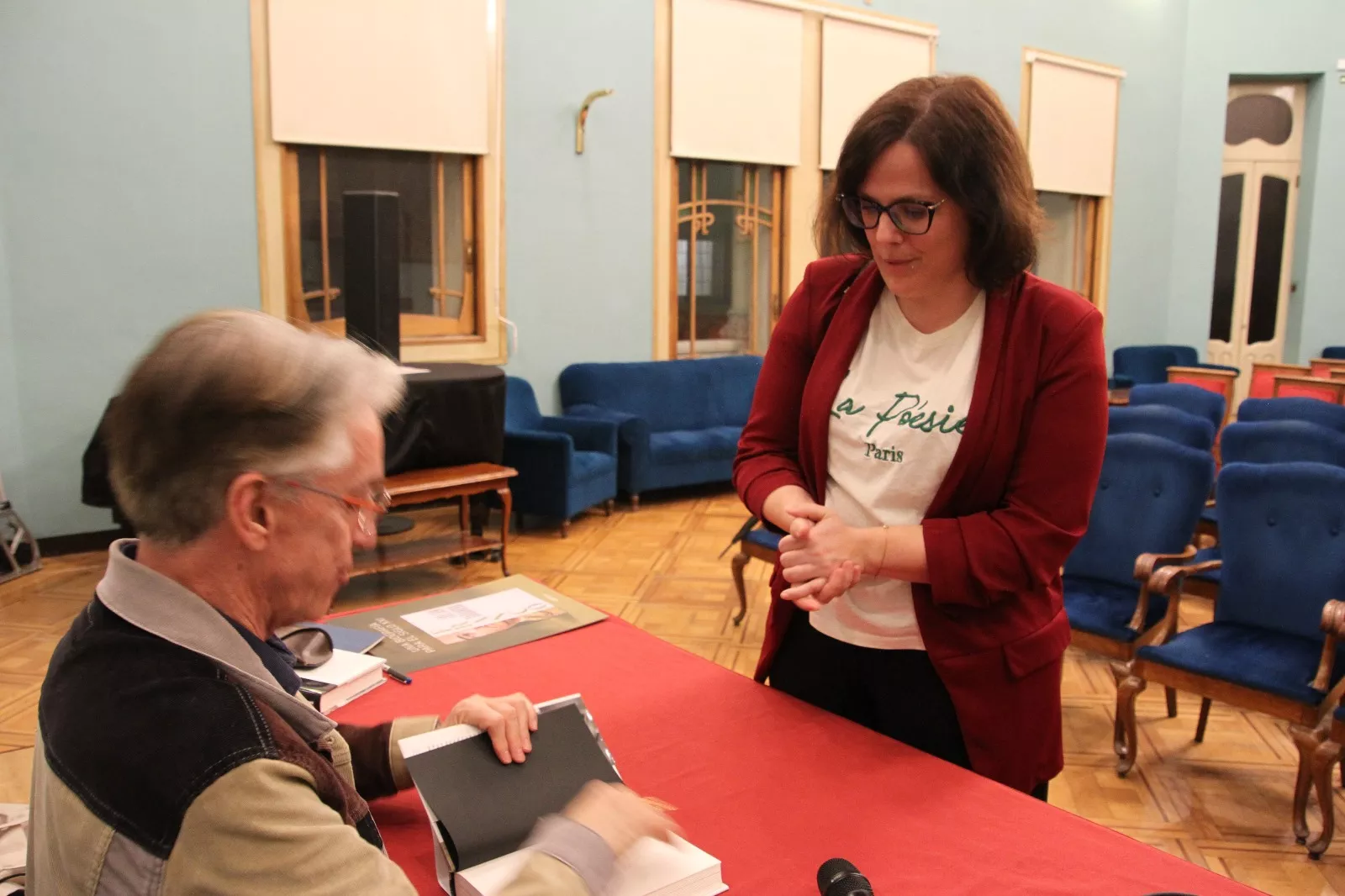 Julián Casanova presenta su libro "Franco" en Huesca. Foto Carlos Neofato