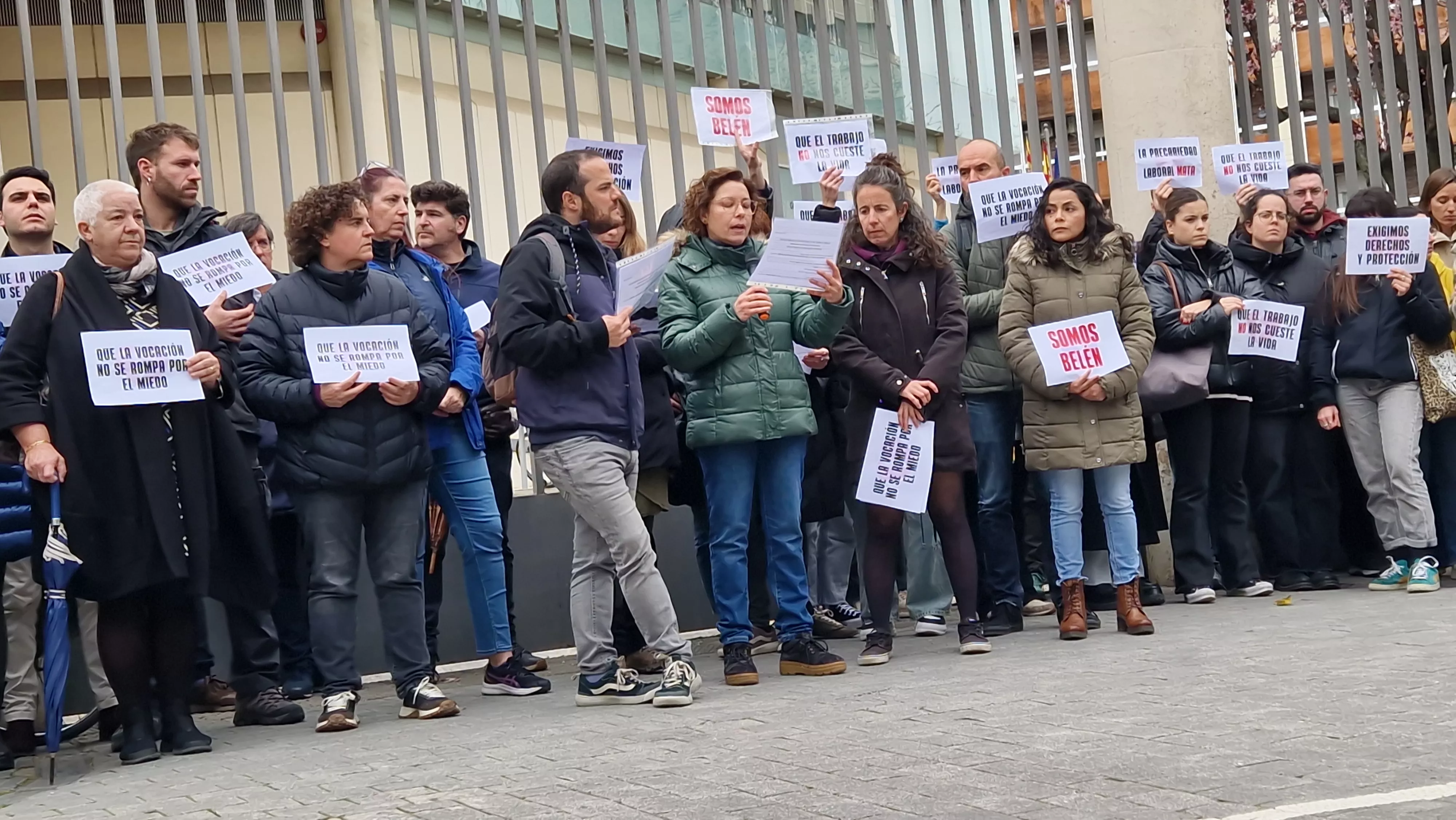  Concentración reivindicativa de los educadores sociales y en memoria de Belén. Foto Myriam Martínez 