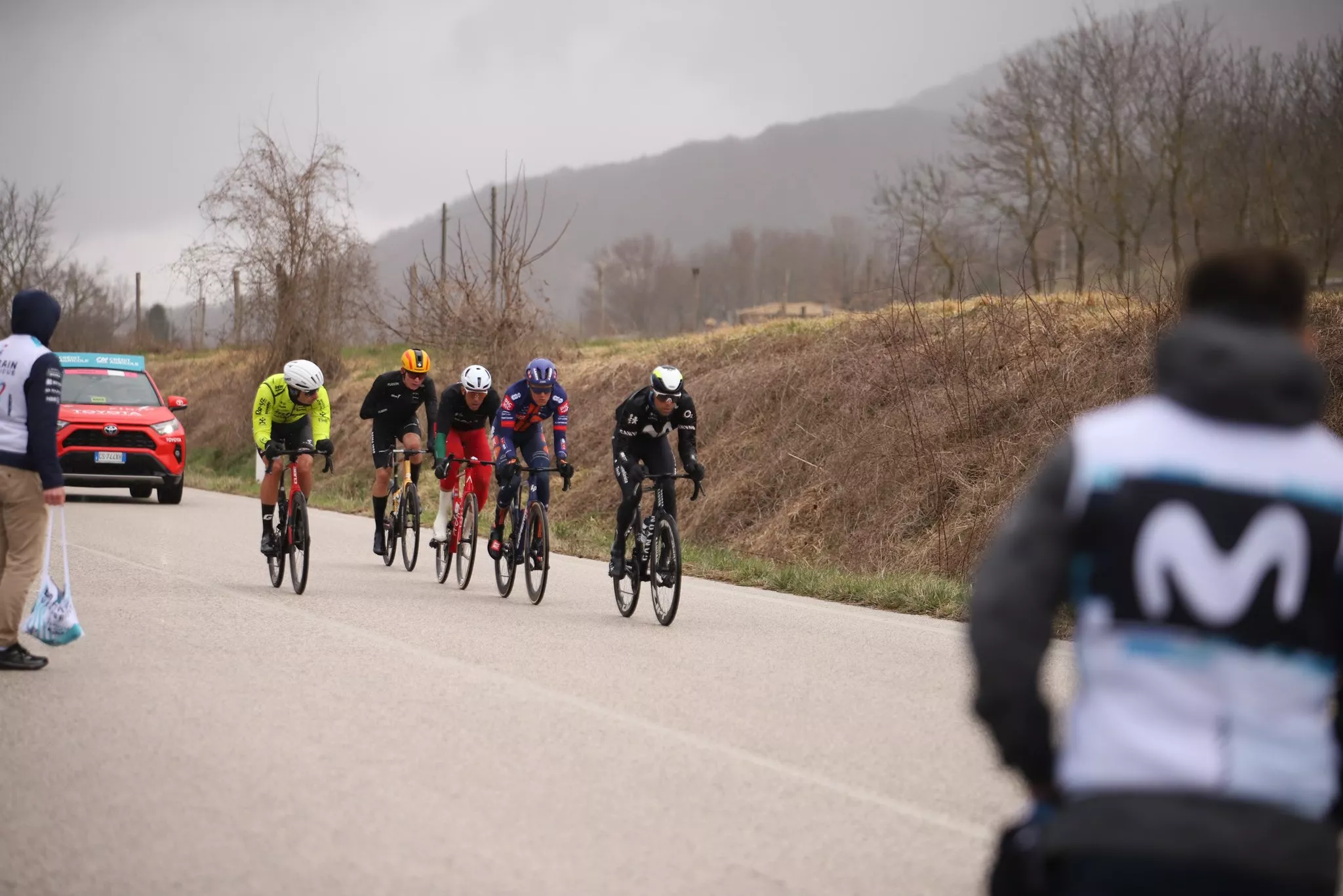 Jorge Arcas, en la fuga del día. Foto: Movistar Team