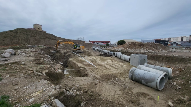 Estado de las obras del colector.