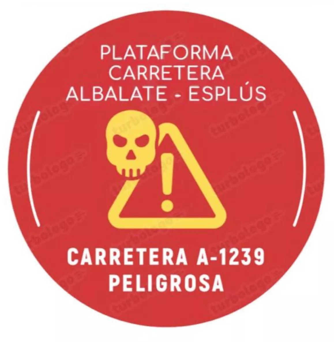 Carretera entre Albalate de Cinca y Esplús