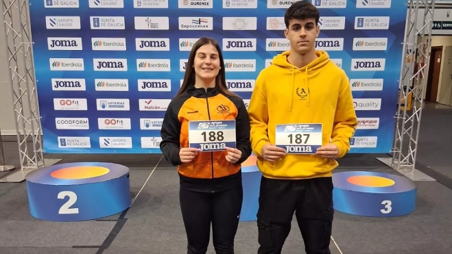 Mariona Salamó y Rubén Cruz, los dos atletas del CA Fraga-Bajo Cinca Mariona Salamó y Rubén Cruz, los dos atletas del CA Fraga-Bajo Cinca