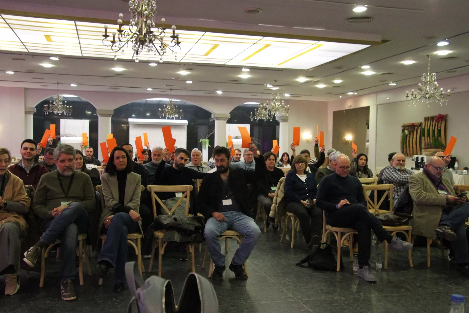 Elección de David Escuder Ferrando como secretario general de la Unión Comarcal de CCOO Huesca Oriental. Foto Carlos Neofato 