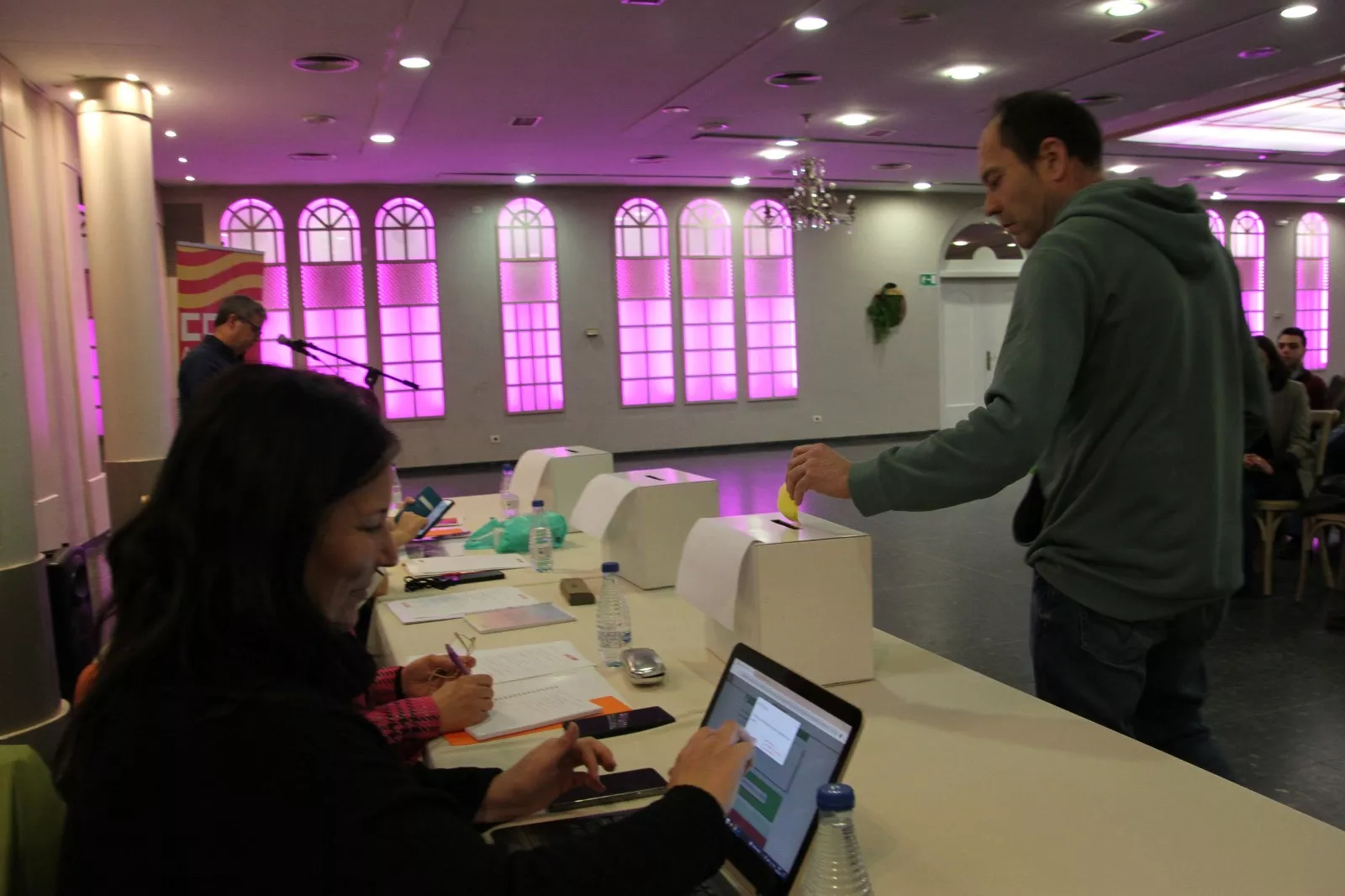 Elección de David Escuder Ferrando como secretario general de la Unión Comarcal de CCOO Huesca Oriental. Foto Carlos Neofato 