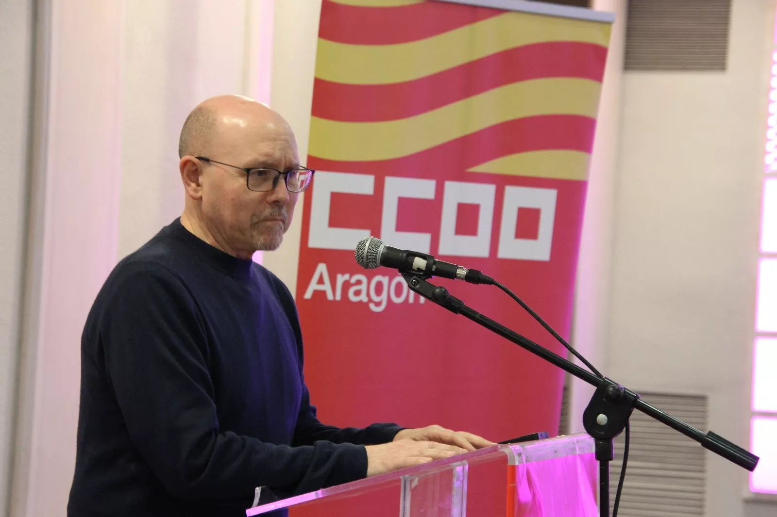 Elección de David Escuder Ferrando como secretario general de la Unión Comarcal de CCOO Huesca Oriental. Foto Carlos Neofato 