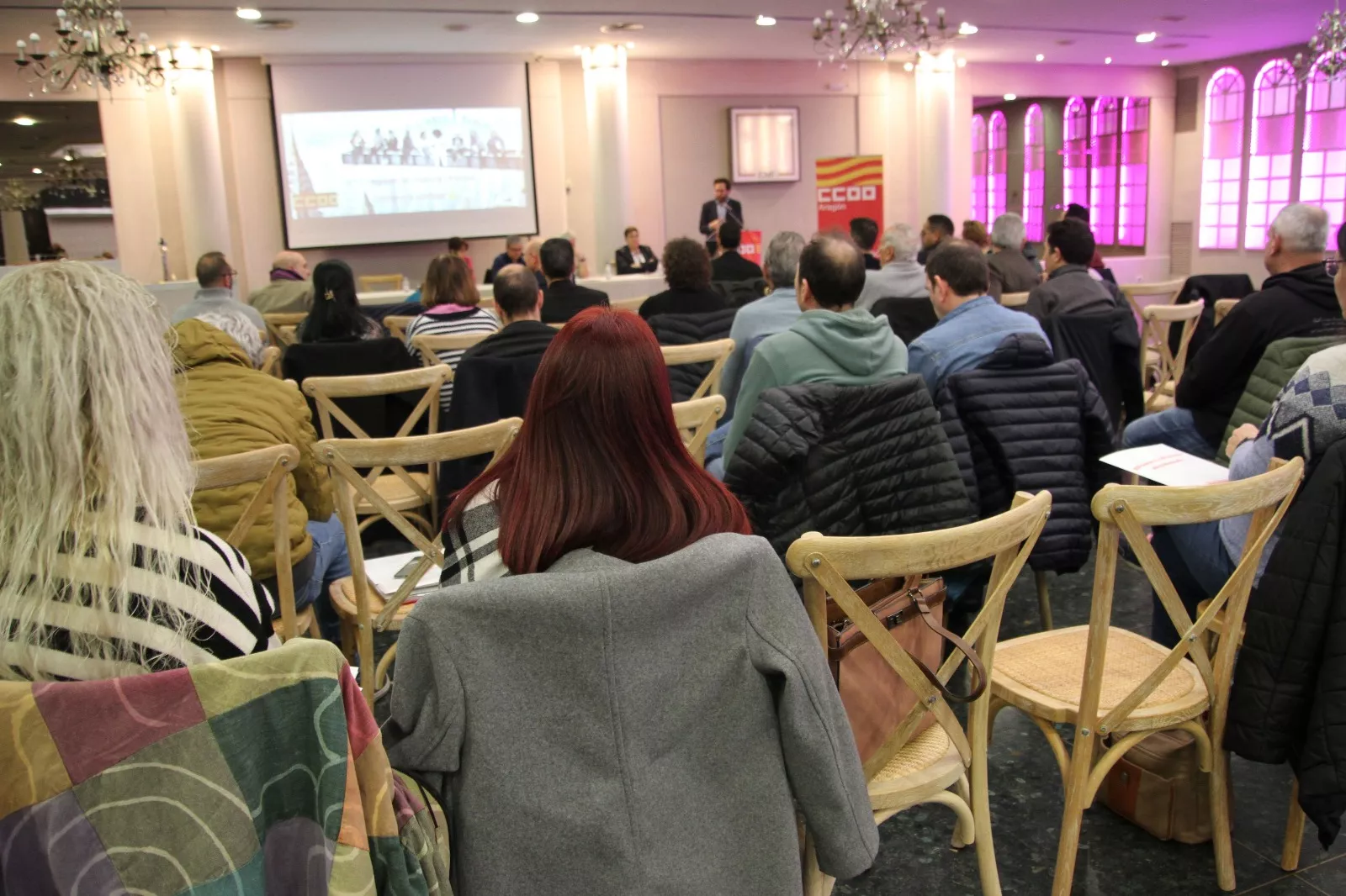 Elección de David Escuder Ferrando como secretario general de la Unión Comarcal de CCOO Huesca Oriental. Foto Carlos Neofato 