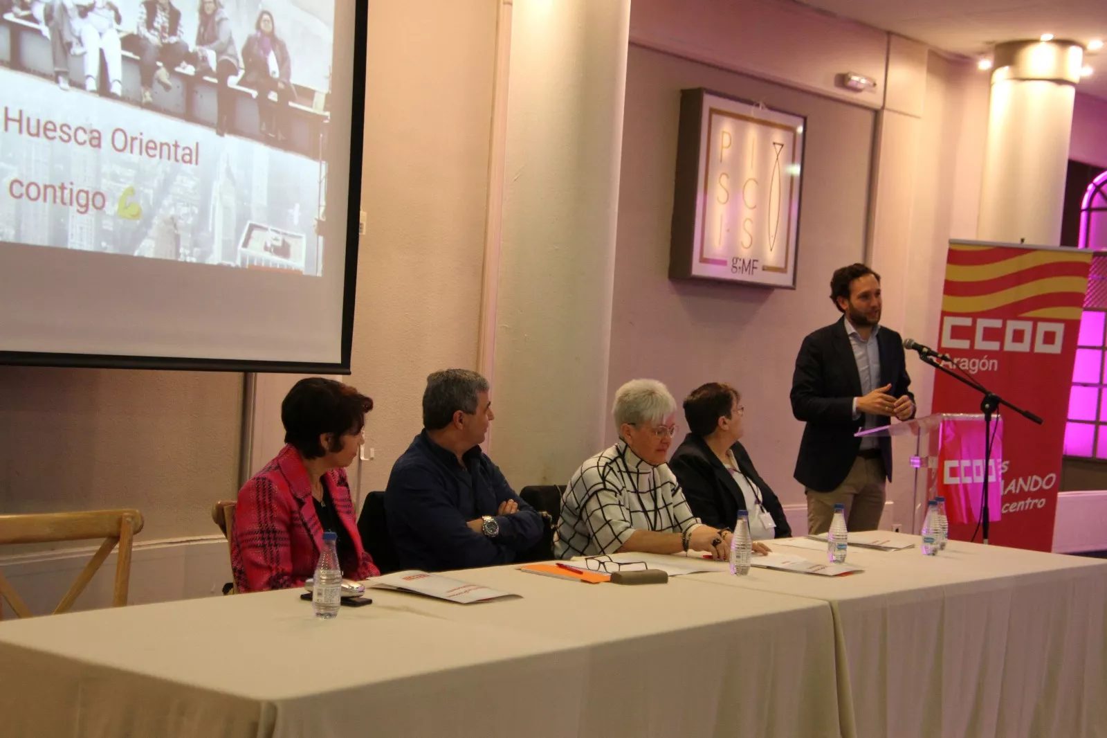Elección de David Escuder Ferrando como secretario general de la Unión Comarcal de CCOO Huesca Oriental. Foto Carlos Neofato 