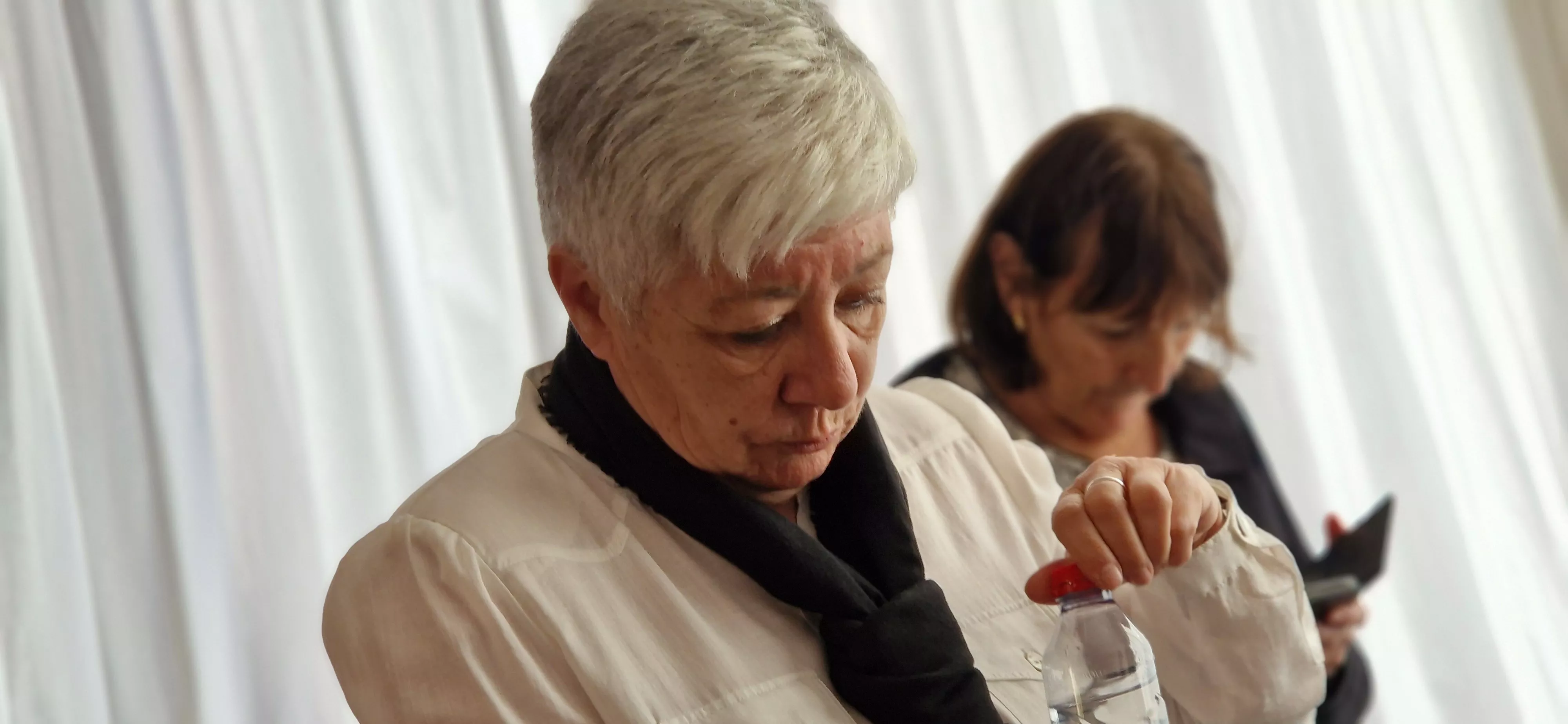 El Coro de la Universidad Ciudadana en la Residencia Ciudad de Huesca. Foto Myriam Martínez